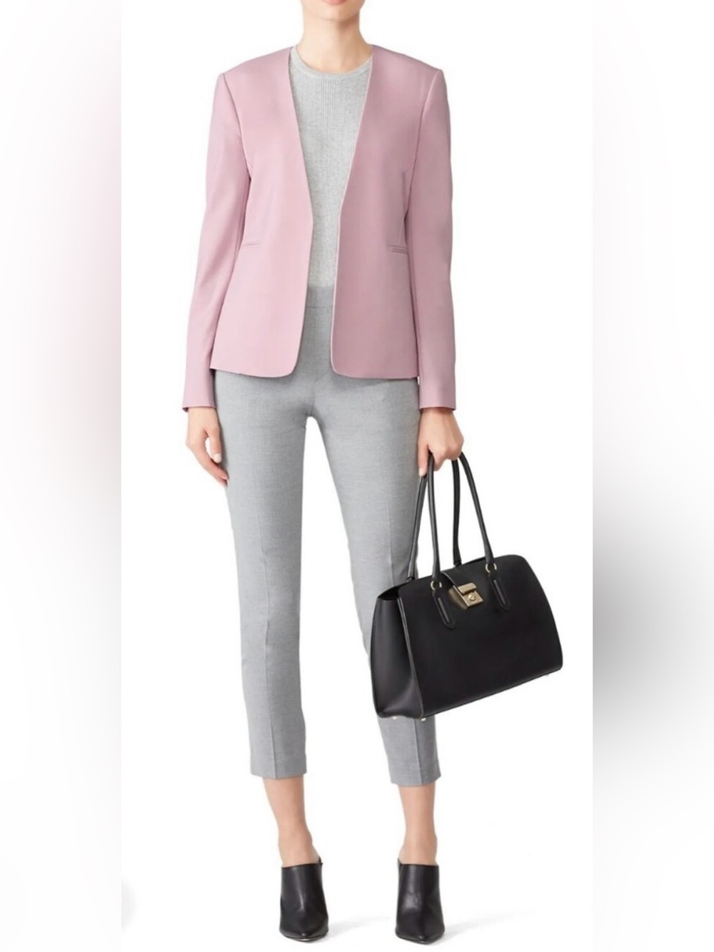 NWT Theory "Isita R" Open Front Blazer in Dusty Lilac